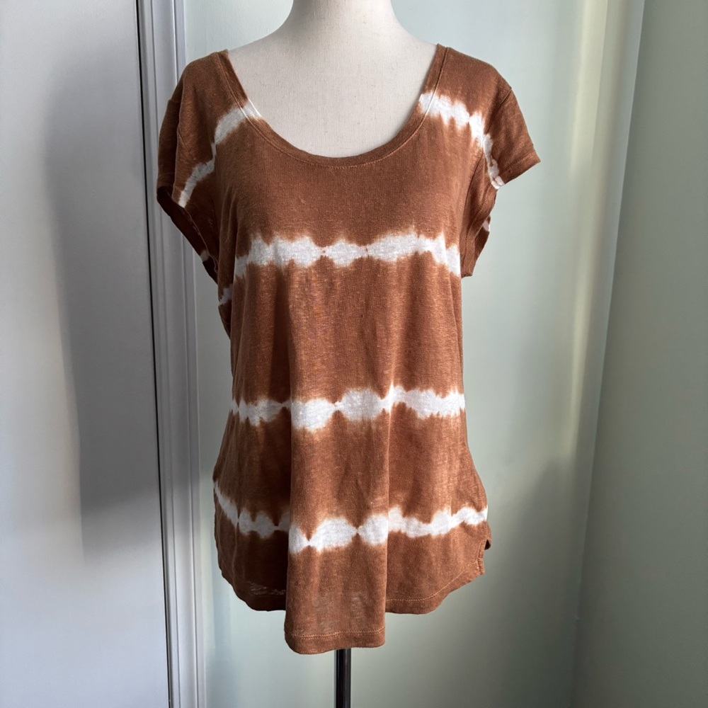 Sanctuary Alma Stripe Scoop Neck linen size M - Picture 2 of 7
